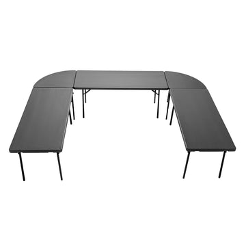 Zown Plastic Folding Table Bundle - 3 XL180 plus 2 XL Corner